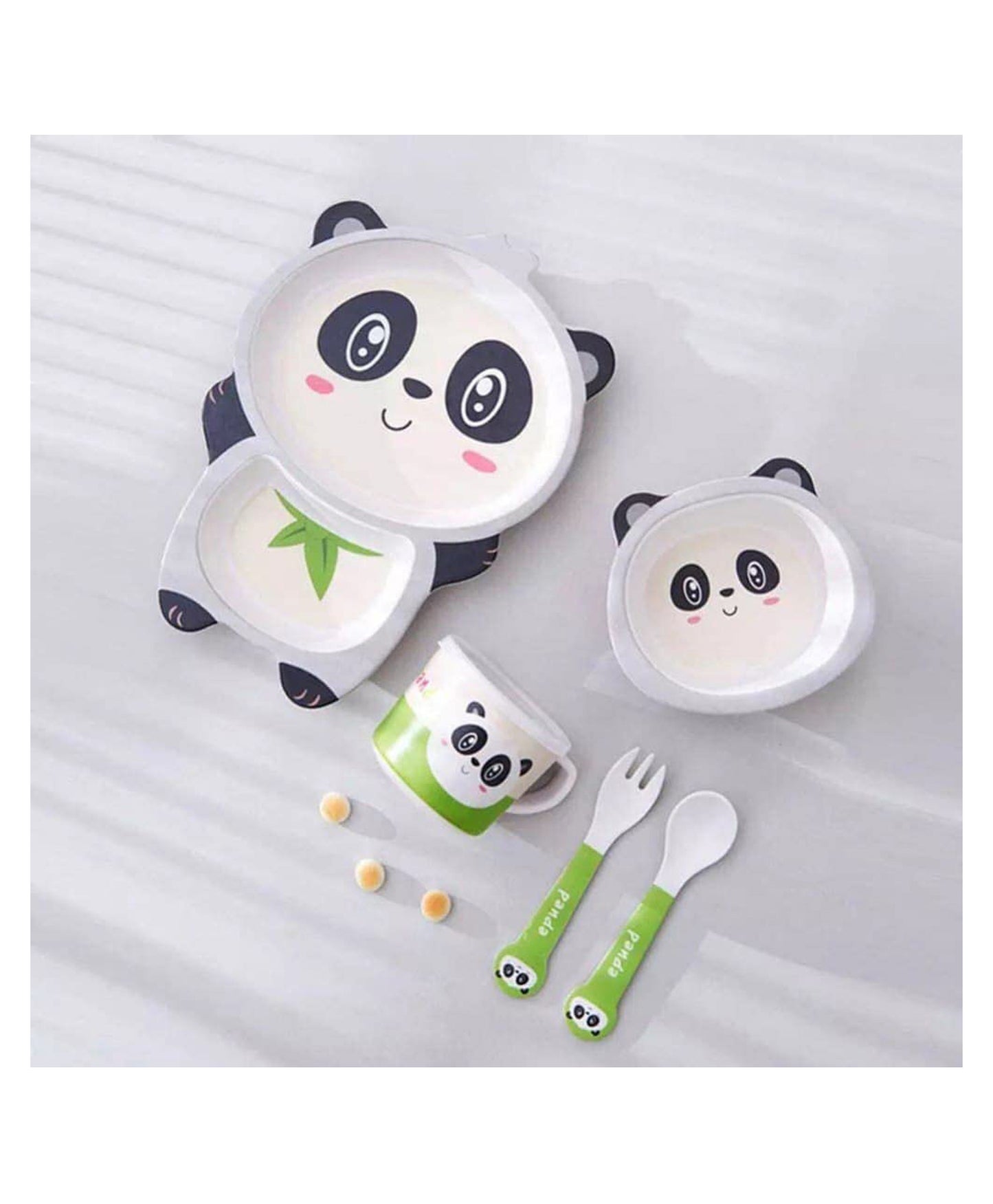Playful Panda Bamboo Kids Dinner /Feeding Set of 5