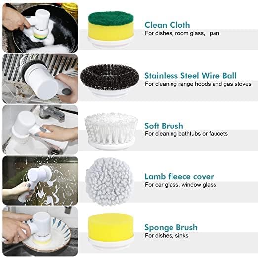 5 in 1 Home and Kitchen cleaning scrub Rechargeable