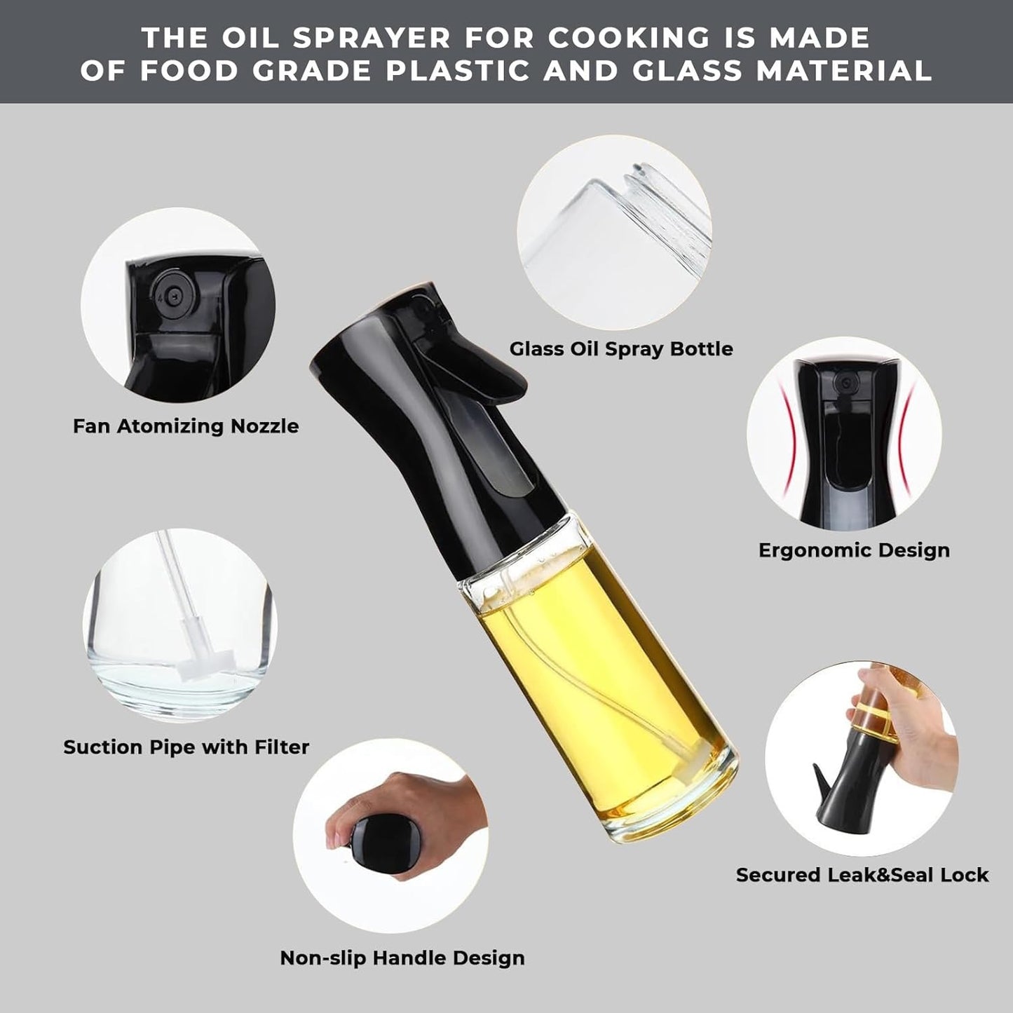 Glass oil Spray Dispenser